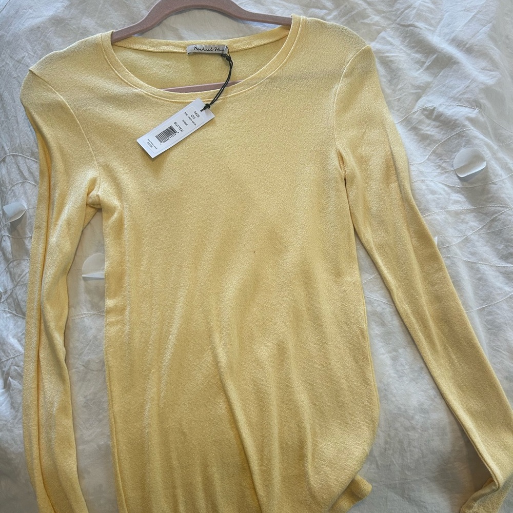Michael Stars Sunny Yellow Knit Top